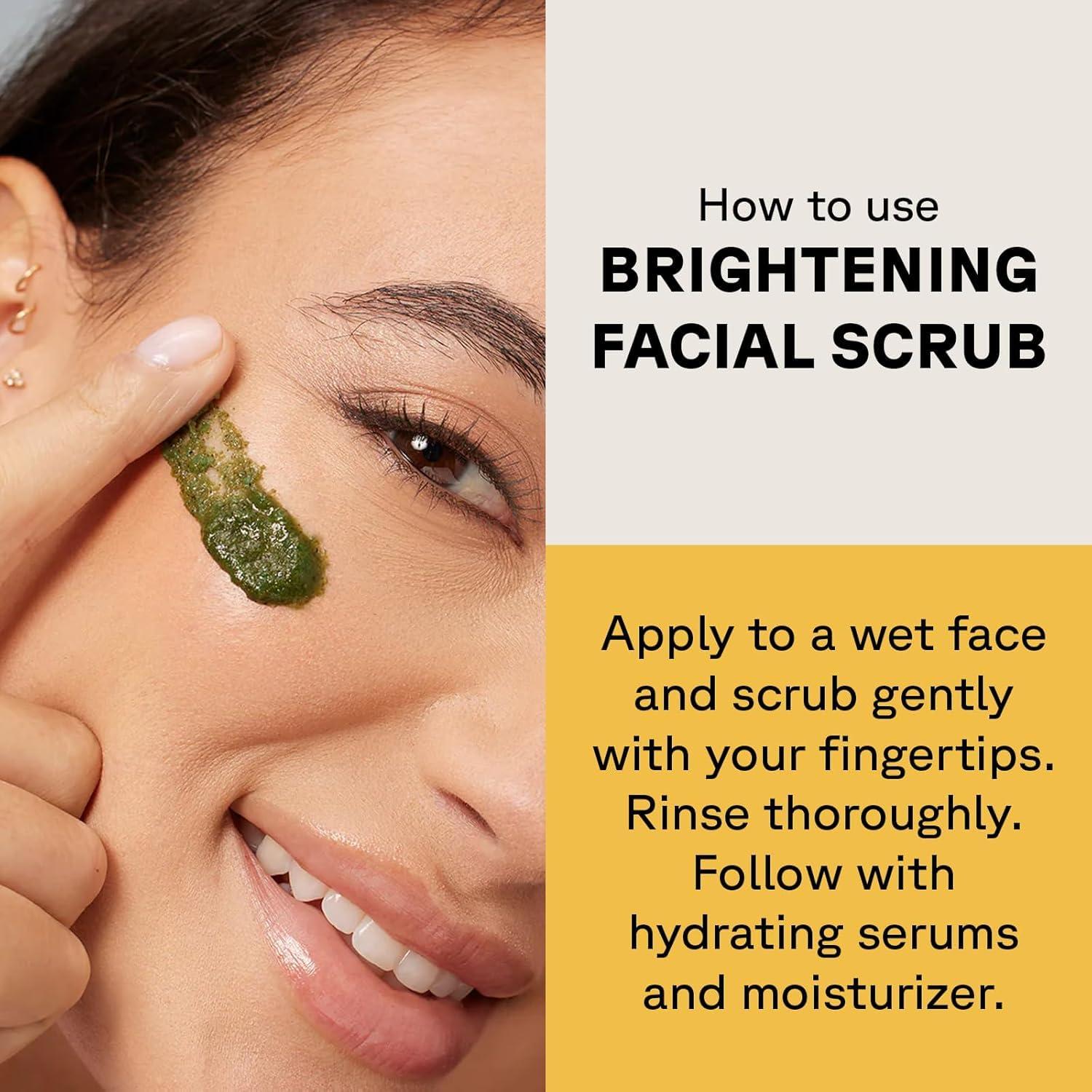 imageAcure Brightening Facial Scrub Exfoliating Face Wash Gentle Daily Scrubber amp Exfoliator for Women amp Men for Radiant Skin Cleansing Wash with Sea Kelp amp French Green Clay 4 fl oz 2 Pack4 Fl Oz Pack of 1