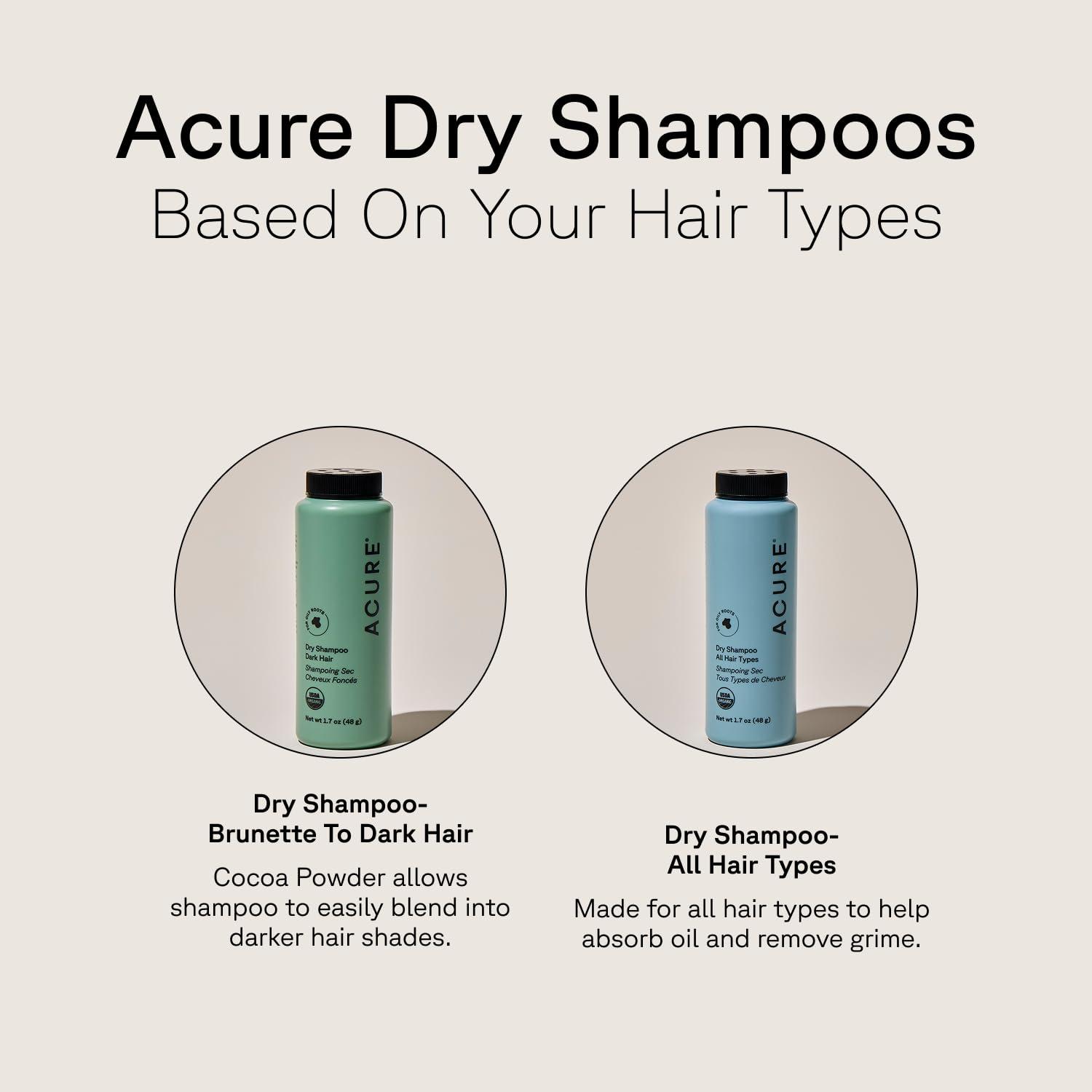 imageAcure Dry Shampoo Mini Powder Dry Shampoo for Women with Blonde amp Dark Hair Care to Refresh Treated Color Tinted Hair with Rosemary amp Peppermint Non Aerosol Clean 100 Vegan 17 oz Travel SizeRosemary Cocoa