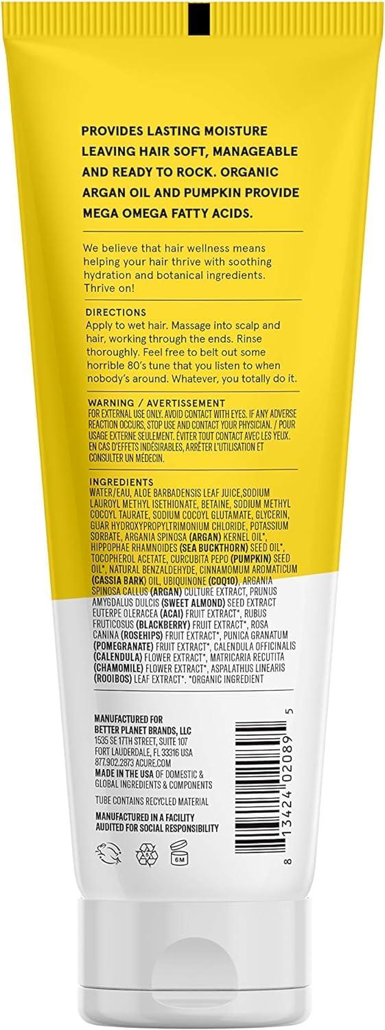 imageAcure Ultra Hydrating Shampoo and Conditioner Set Moisturizing Set with Argan Oil for Women amp Men with Dry Damaged Straight or Curly Hair 100 Vegan Paraben Free Sulfate Free 8 fl oz 2 PackShampoo