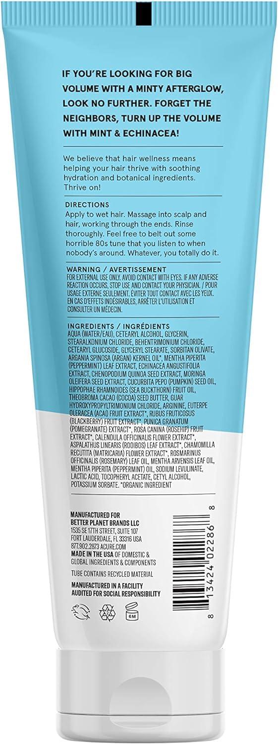 imageAcure Vivacious Volume Shampoo Volumizing Shampoo for Fine Thin Hair Add Body and Thicken Thinning Hair for Women amp Men Scalp Treatment with Mint Sulfate amp Paraben Free Vegan 8 fl ozVivacious Volume Mint Echinacea