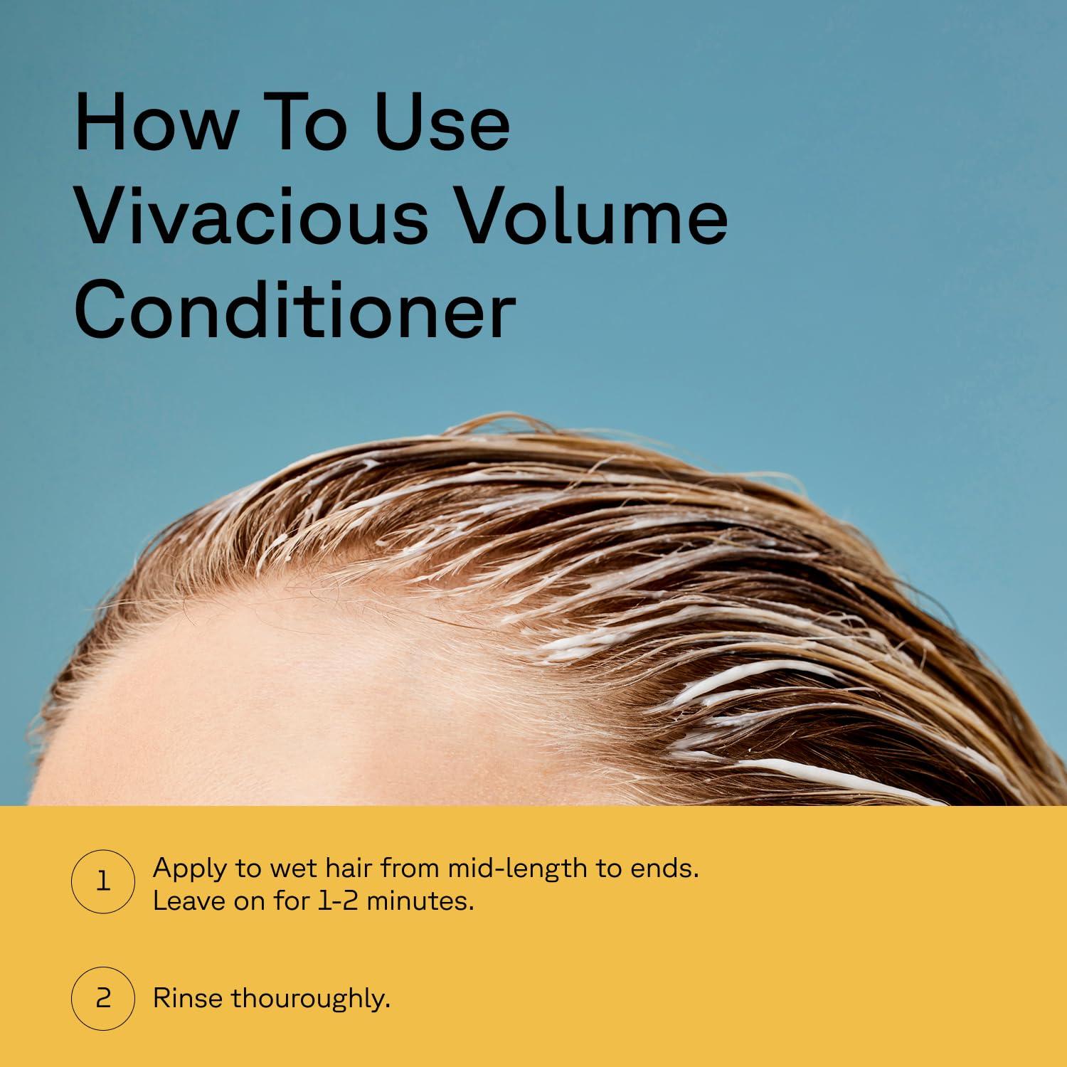 imageAcure Vivacious Volume Shampoo Volumizing Shampoo for Fine Thin Hair Add Body and Thicken Thinning Hair for Women amp Men Scalp Treatment with Mint Sulfate amp Paraben Free Vegan 8 fl ozVivacious Volume Shampoo Conditioner