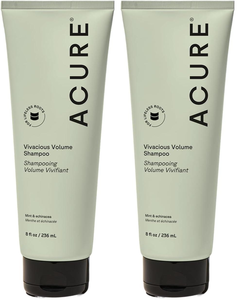 imageAcure Vivacious Volume Shampoo Volumizing Shampoo for Fine Thin Hair Add Body and Thicken Thinning Hair for Women amp Men Scalp Treatment with Mint Sulfate amp Paraben Free Vegan 8 fl ozVivacious Volume Mint Echinacea