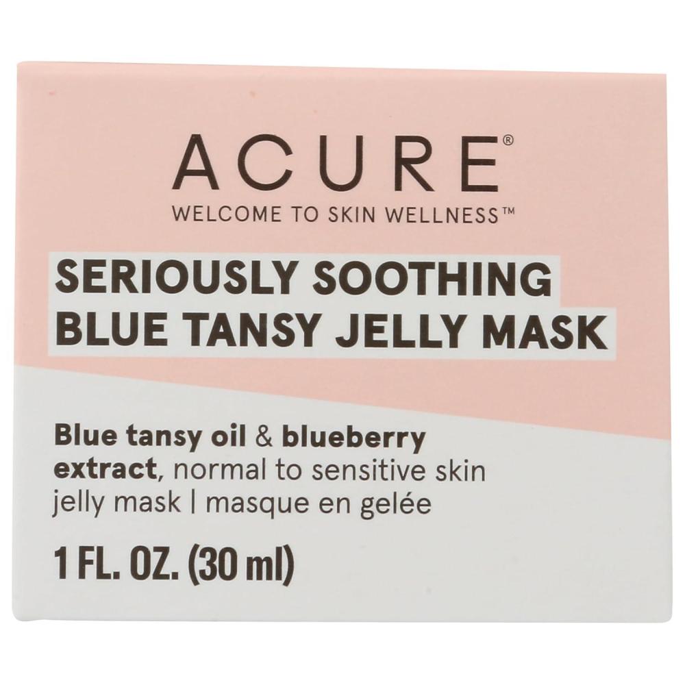 imageACURE Seriously Soothing Blue Tansy Jelly Mask 100 Vegan For Dry to Sensitive Skin Blue Tansy Oil amp Blueberry Extract Soothes amp Hydrates Dry Skin 1 OzBlue Tansy