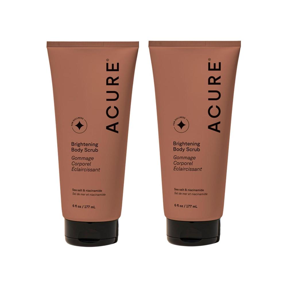 imageAcure Brightening Body Scrub  Exfoliating Body Scrub with Sea Salt Scrubber for Men amp Women to Smooth Sensitive Skin amp Remove Dead Skin Cells Exfoliator with Clay amp Niacinamide Extract  6 fl oz6 Fl Oz Pack of 2