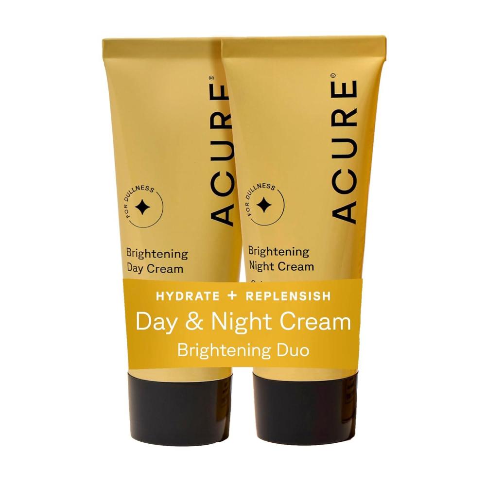 imageAcure Brightening Day Cream Cica Cream Anti Aging Moisturizer to Brighten for Women amp Men Facial Lotion Skincare with Argan Oil to Replenish Tone Dry Skin amp Hydrate Cruelty Free 17 fl ozDay Night Cream Duo