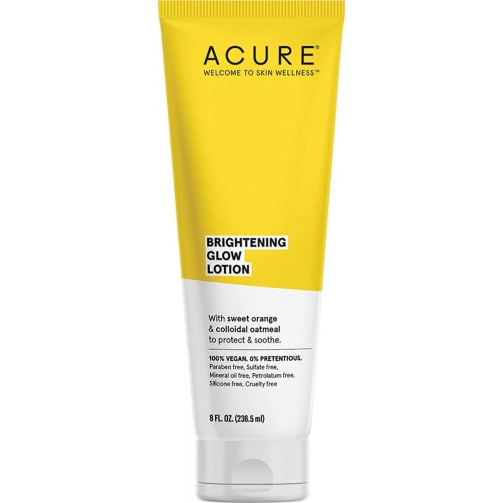 imageAcure Brightening Glow Lotion  Made with Sweet Orange amp Colloidal Oatmeal for Bright Refresh and Glowing Skin  Lightweight amp Instant Absorb Nonsticky  For All Skin Types Citrus Scent  8 Fl Oz