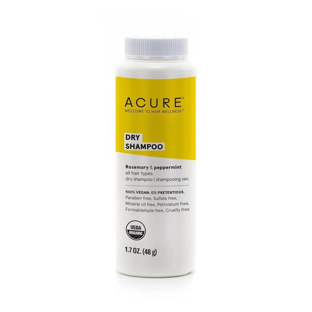 imageAcure Dry Shampoo Mini Powder Dry Shampoo for Women with Blonde amp Dark Hair Care to Refresh Treated Color Tinted Hair with Rosemary amp Peppermint Non Aerosol Clean 100 Vegan 17 oz Travel SizeRosemary Peppermint