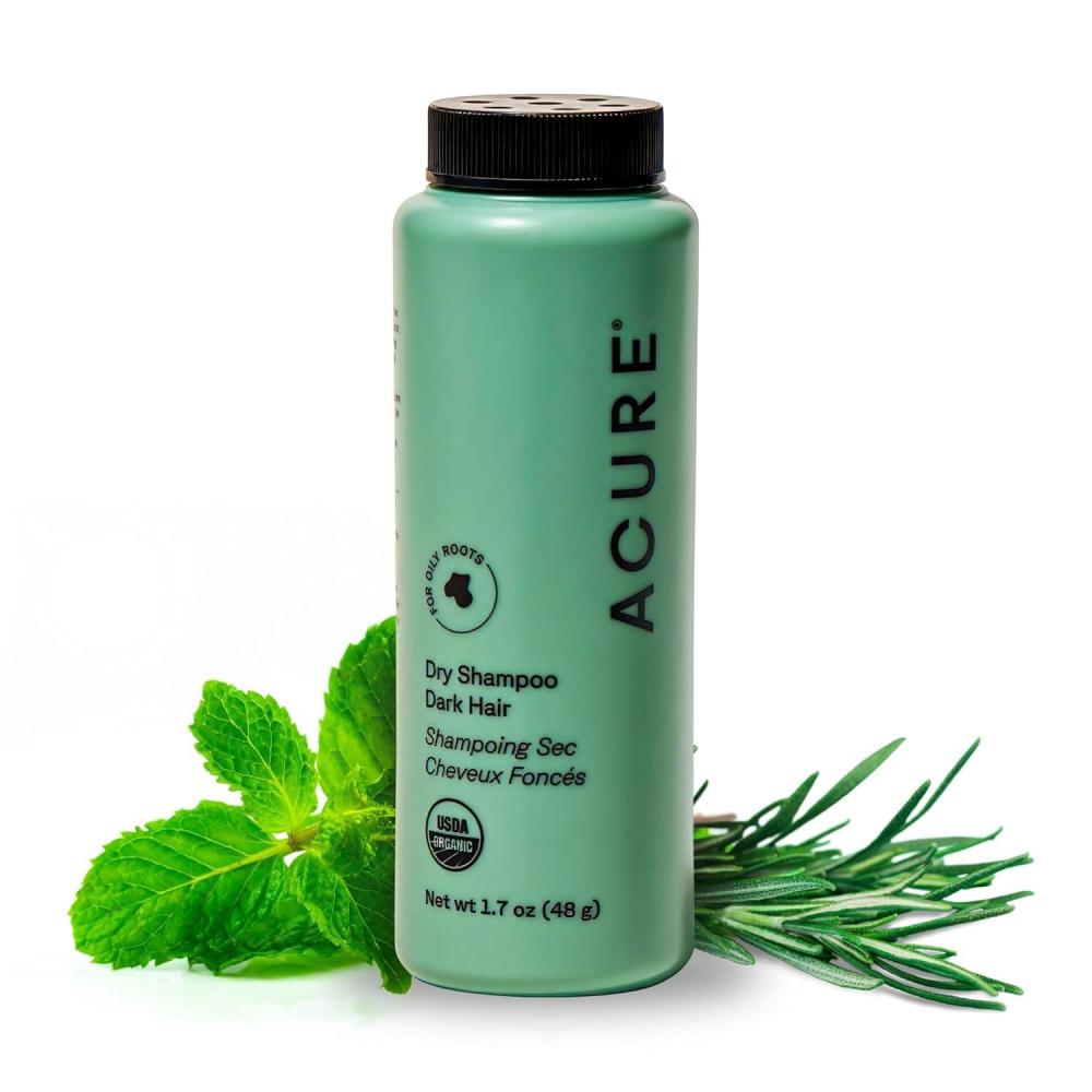 imageAcure Dry Shampoo Mini Powder Dry Shampoo for Women with Blonde amp Dark Hair Care to Refresh Treated Color Tinted Hair with Rosemary amp Peppermint Non Aerosol Clean 100 Vegan 17 oz Travel SizeRosemary Cocoa