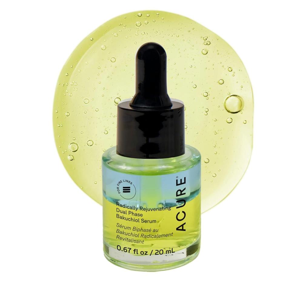 imageAcure Radically Rejuvenating Dual Phase Bakuchiol Serum Bakuchiol Oil Serum for Face Anti Aging Retinol Alternative for Wrinkles amp Fine Lines Cold Pressed Botanical Oils Vegan 067 fl oz067 Fl Oz Pack of 1