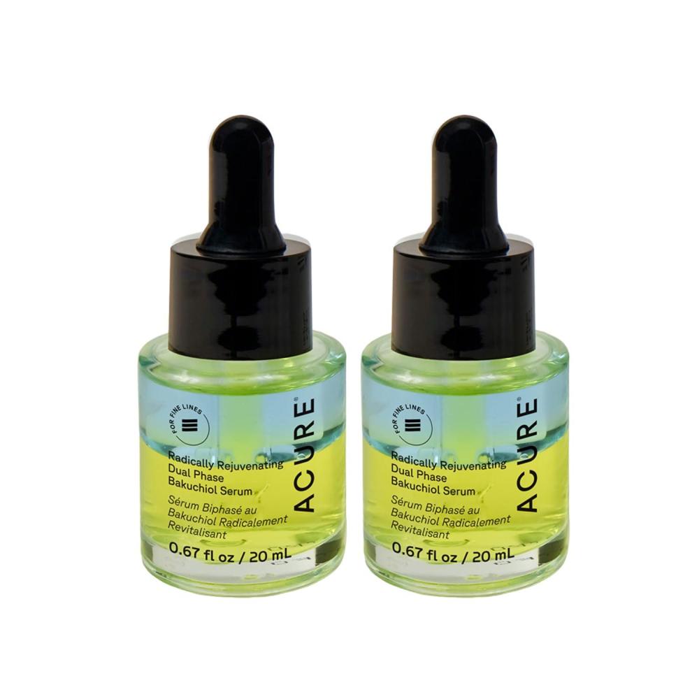 imageAcure Radically Rejuvenating Dual Phase Bakuchiol Serum Bakuchiol Oil Serum for Face Anti Aging Retinol Alternative for Wrinkles amp Fine Lines Cold Pressed Botanical Oils Vegan 067 fl oz067 Fl Oz Pack of 2