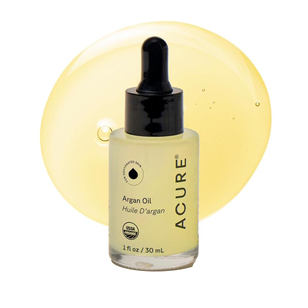 imageAcure The Essentials Argan Oil Organic Argan Oil for Hair amp Skin Pure Nourishing Moisture Treatment for Face amp Body Carrier Oil for Essential Oils Vegan Natural Cold Pressed 1 fl oz1 Fl Oz Pack of 1
