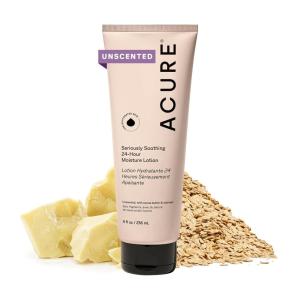 Acure 24hr Moisturizing Lotion – Soothing & Hydrating Unscented Body Lotion for Women & Men, Daily Moisturizer for Dry Skin w/Cocoa Butter & Colloidal Oatmeal, Fragrance Free, Natural, Vegan- 8 fl oz(8 Fl Oz (Pack of 1))