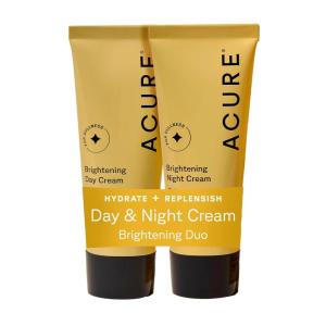 Acure Brightening Day Cream – Cica Cream, Anti Aging Moisturizer to Brighten for Women & Men, Facial Lotion, Skincare with Argan Oil to Replenish, Tone Dry Skin & Hydrate, Cruelty Free – 1.7 fl oz(Day & Night Cream Duo)