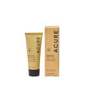 Acure Brightening Night Cream – Radiance Boosting Night Face Cream for Women & Men, Hydrating & Revitalizing Moisturizer for Uneven Skin Tone & Dullness w/Chlorella, Echinacea & Argan Oil – 1.7 fl oz