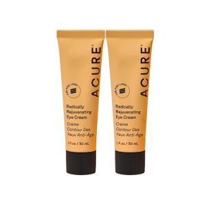 Acure Radically Rejuvenating Eye Cream – Under Eye Cream for Dark Circles & Wrinkles, Firming & Hydrating Treatment to Brighten, Anti Aging Moisturizer for Hydration with CoQ10-1 fl oz(1 Fl Oz (Pack of 2))