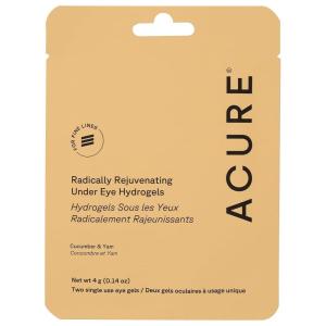 Acure Seriously Soothing Under Eye Hydrogels, 100% Vegan, For Dry to Sensitive Skin, Blue Tansy & Arnica – Soothes & Minimizes Dark Circles, Two Single Use, 0.24 Fl Oz(Radically Rejuvenating)