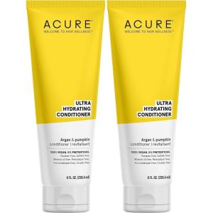 Acure Ultra Hydrating Conditioner – Deep Moisture Conditioner for Women & Men w/ Dry, Damaged, Fine, Dry, Damaged, Color Treated Hair & Scalp w/ Argan Oil, Vegan, Paraben Free, Sulfate Free – 8 fl oz(8 Fl Oz (Pack of 2))