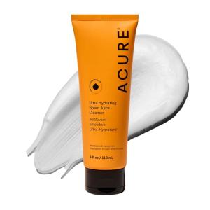 Acure Ultra Hydrating Green Juice Face Cleanser – Superfood Cleanser, Green Face Wash for Women & Men, Clean Skin Formula with Spinach, Blackhead Remover, Pore Scrub, Facial Cleansing Foam – 4 fl oz(4 Fl Oz (Pack of 1))