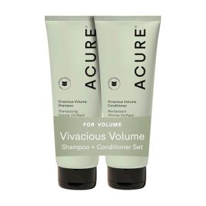 Acure Vivacious Volume Shampoo – Volumizing Shampoo for Fine Thin Hair, Add Body and Thicken Thinning Hair for Women & Men, Scalp Treatment with Mint, Sulfate & Paraben Free, Vegan – 8 fl oz(Vivacious Volume Shampoo & Conditioner)