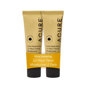 Acure Ultra Hydrating 12 Hour Facial Cream – Intense Face Moisturizer for Women & Men, Hydrating Lotion to Tone & Replenish Dry Skin with Ashwagandha, Holy Basil & Antioxidants, Vegan – 1.7 fl oz(1.7 Fl Oz (Pack of 2))