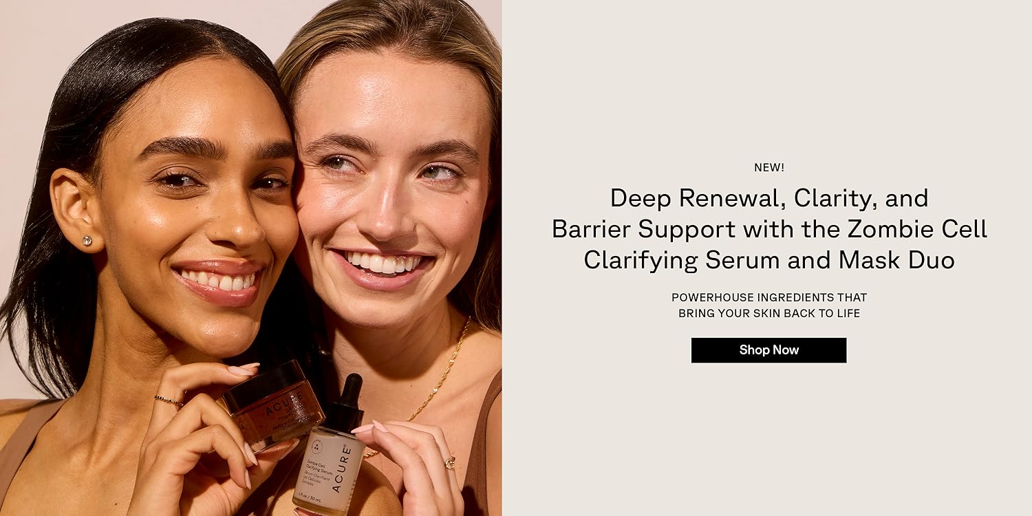 Acure | Natural skincare and haircare, mini powder dry shampoo spray, brightening scrub – exfoliating cleanser, suitable for both men and women, leaving skin radiant, Korean beauty and skincare.