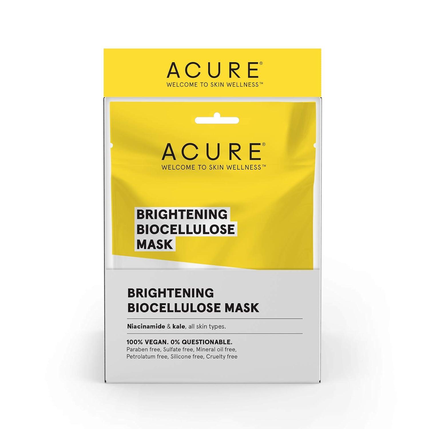 imageAcure Brightening Biocellulose Gel Mask 100 Vegan For A Brighter Appearance Niacinamide amp Kale Vitamin B3 One Single Use All Skin Types 1 CountCoconut