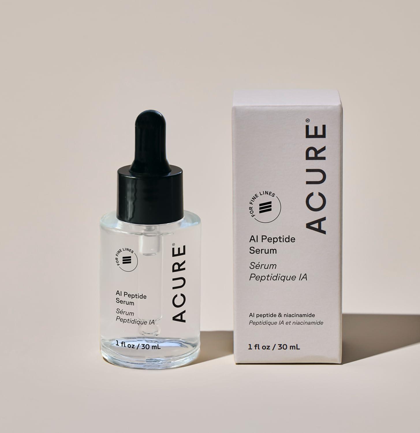 imageAcure AI Peptide Serum for Face amp Skin Anti Aging Skincare for Women Niacinamide Hydrating Facial Care Face Serum for Firm Skin Reduces Wrinkles amp Uneven Tone Brightens Glow 1 fl oz 2 Pack1 Fl Oz Pack of 2