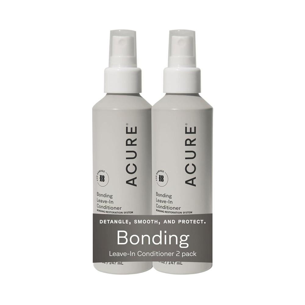 imageAcure Bonding LeaveIn Conditioner  Leave in Conditioner Spray for Women amp Men Moisture Treatment to Repair Dry Damaged Color Treated Hair Protect amp Smooth Straight amp Curly Hair 5 fl oz 2 Pack5 Fl Oz Pack of 2