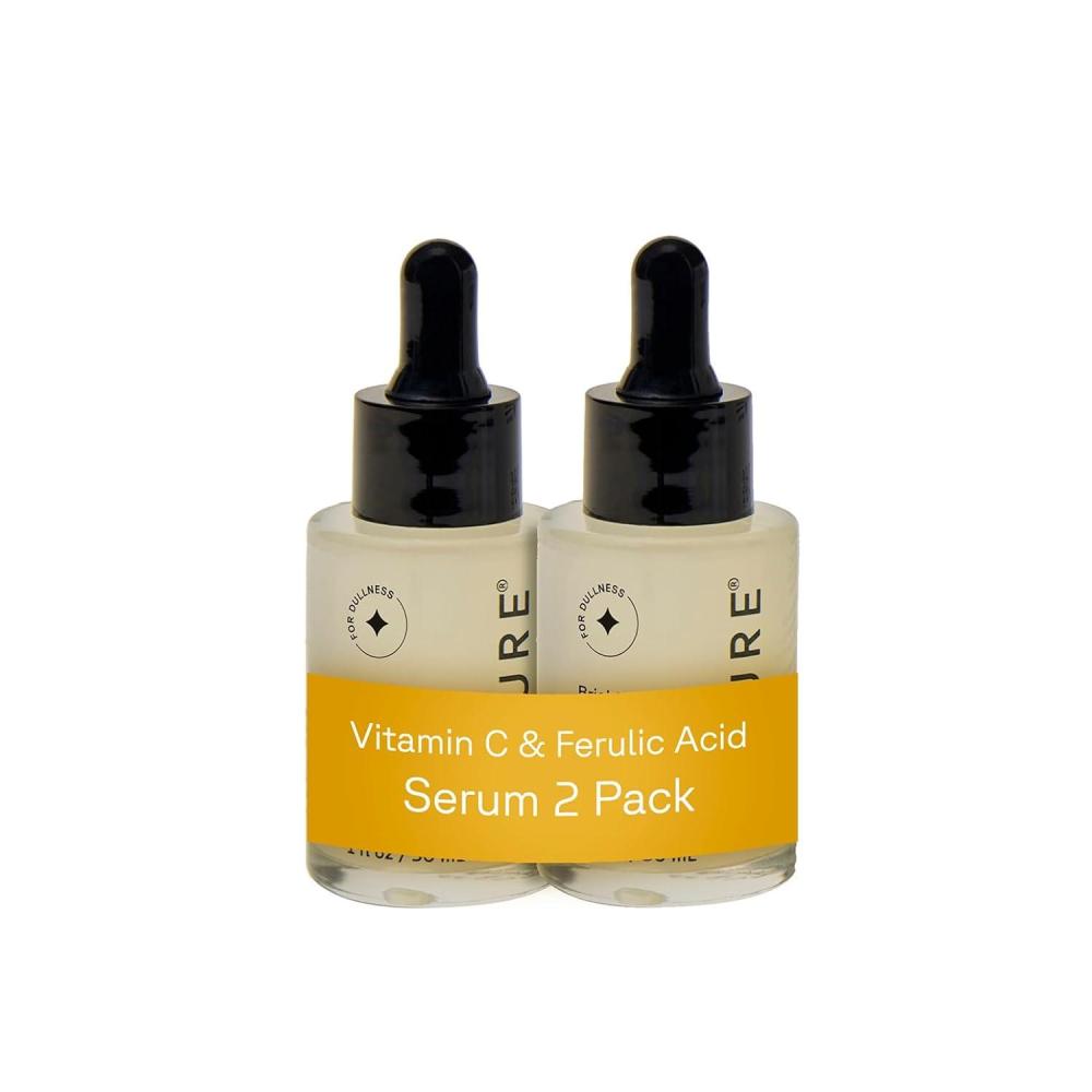 imageAcure Brightening 2 Vitamin C amp Ferulic Acid Serum Vit C Serum for Face Anti Aging Bright Glow for Women amp Men Facial Skincare Vegan amp Cruelty Free 1 fl oz 2 Pack