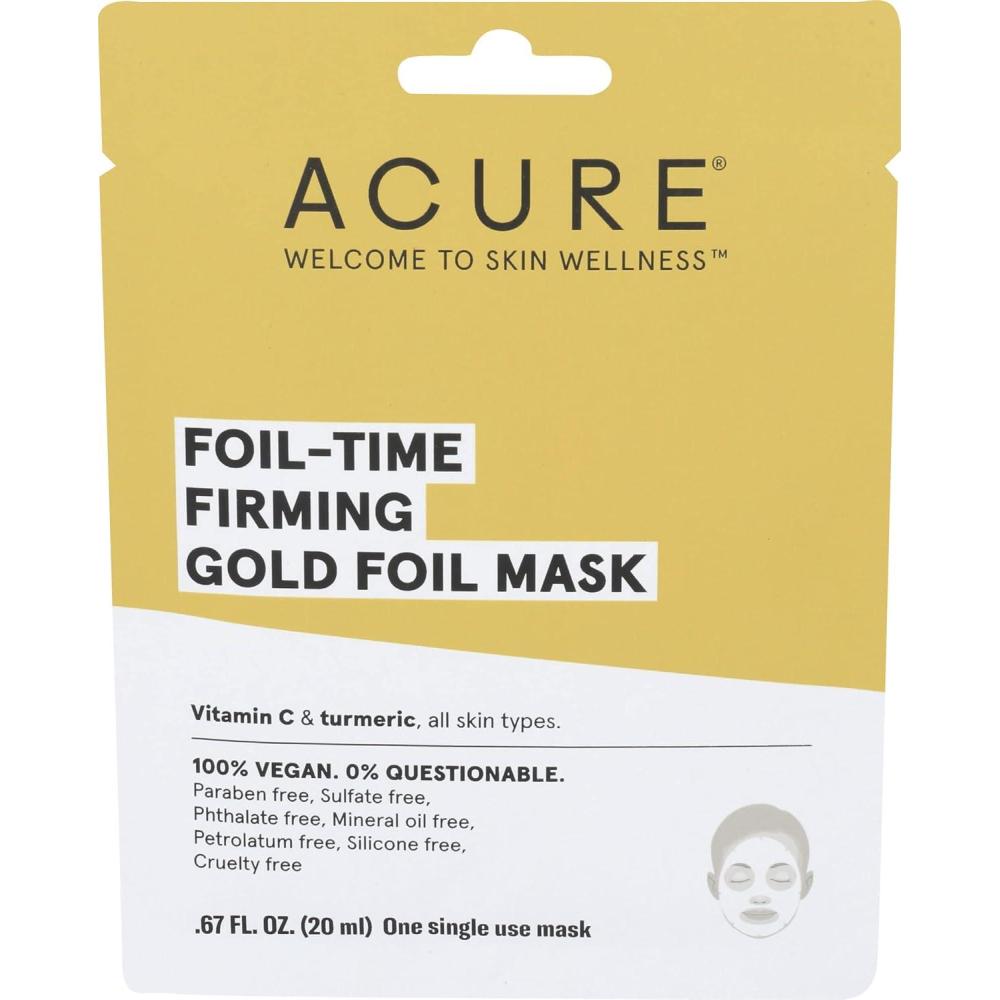 imageAcure Foil Time Firming Gold Foil Mask Single 067 Fl Oz