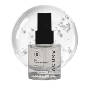 Acure Super Drench Face Serum – 30% Glycerin & Polyglutamic Acid, Barrier Repair & Firming for Dry Skin, Illuminating Lightweight Elixir, Natural Skincare for Women & Men – 1 fl oz